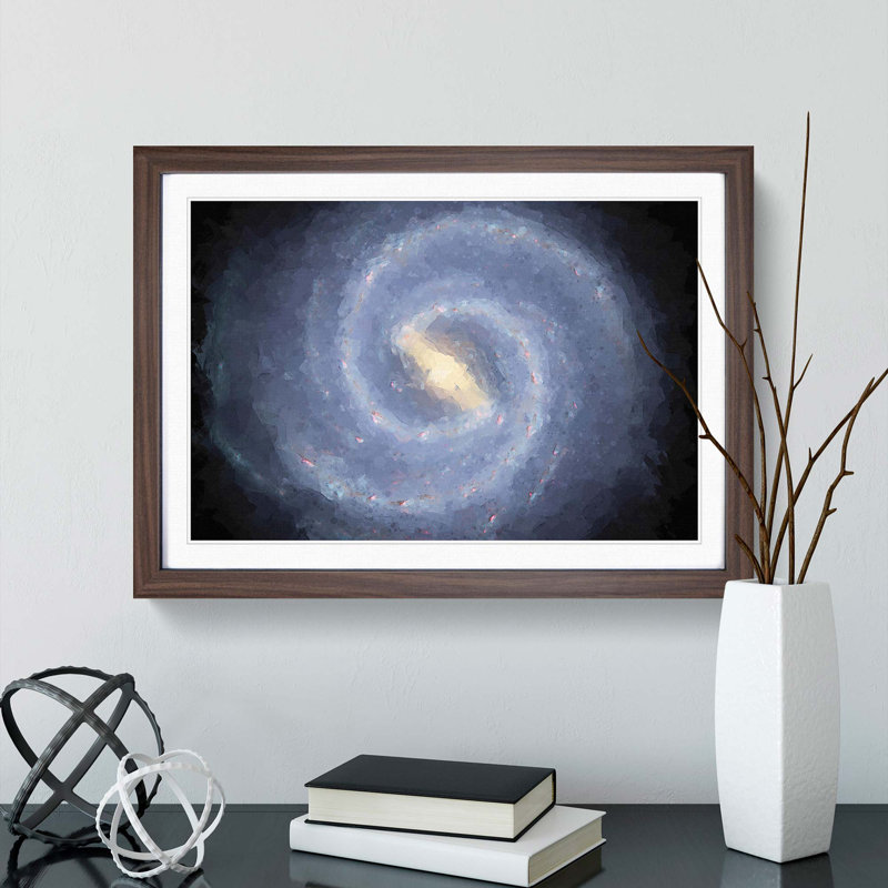 Out of Space Vol.41 in Abstract - Picture Frame Graphic Art Print, Walnut Framed, 62cm H x 87cm W x 2cm D
