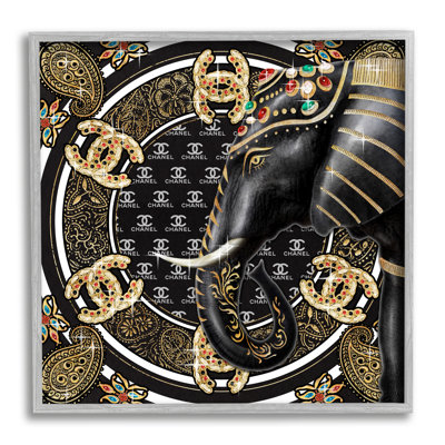 «Regal Elephant Safari Animal Glam Fashion», art mural par Ziwei Li