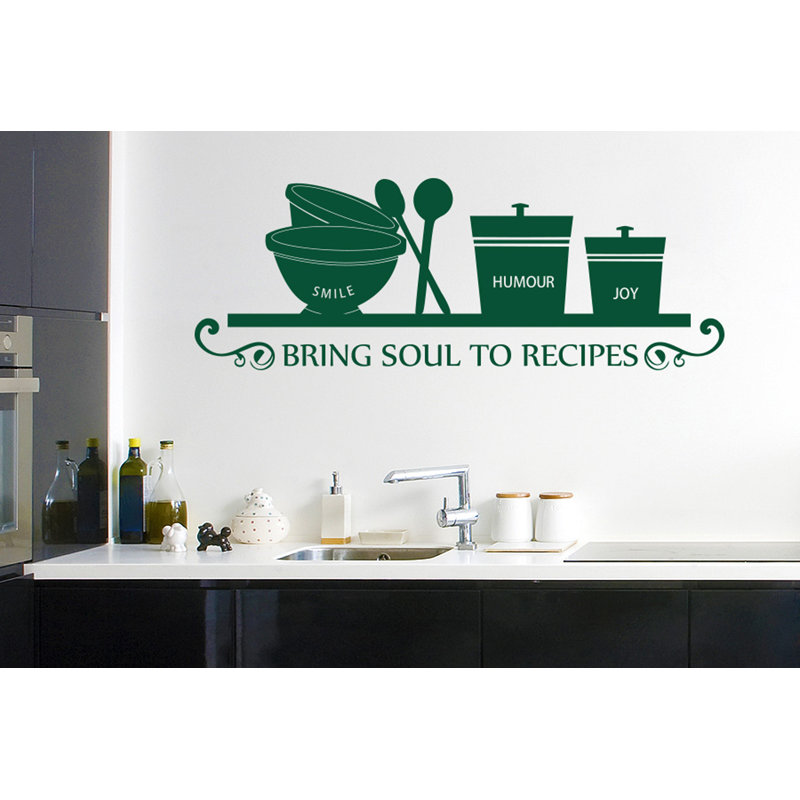 Food & Beverage Wall Decal, Medium, Dark Green