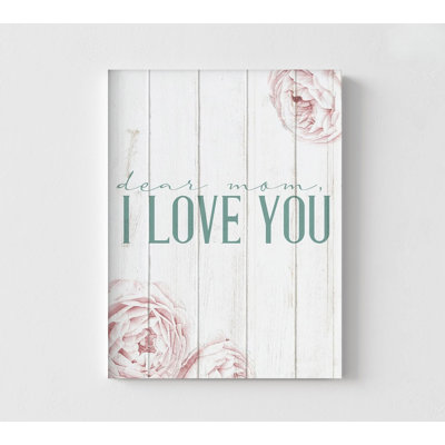 I Love You Mom Quote, Framed Peonies Sign Print, I Love Mom Art, Mother’S Day Special, Gift For Grandma, Positive Sign Print,Framed Wall Art