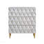 Armoire console argent métallique et champagne