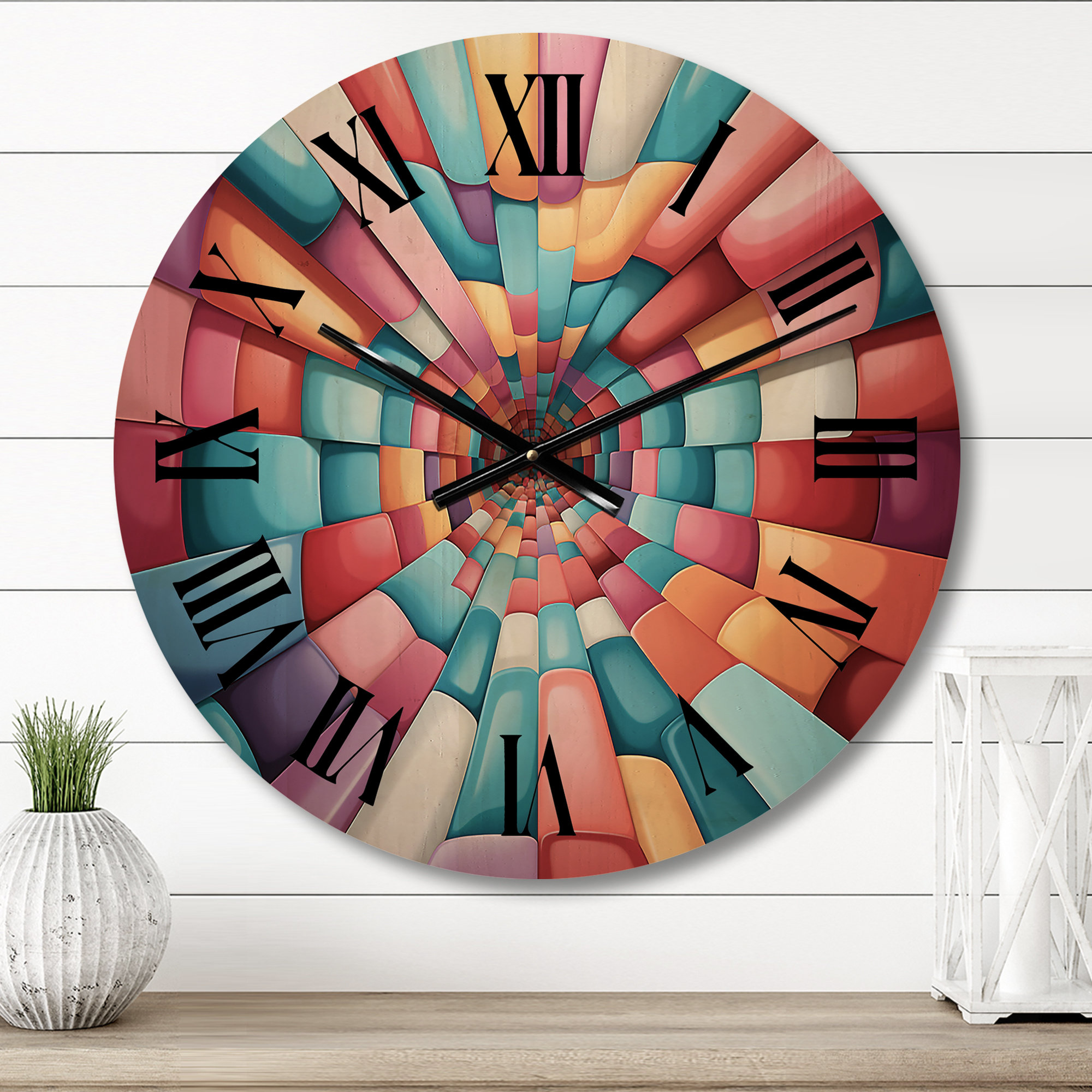 Bless international Odoaker Solid Wood Wall Clock | Wayfair