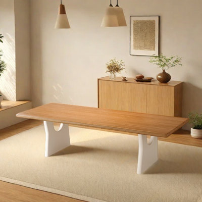 Solid wood ash simple dining table