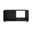 Table basse noire de 36 po de largeur, rectangulaire avec une construction stable et une tablette spacieuse pour le salon