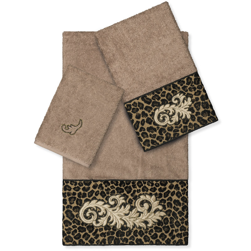  3 Piece Turkish Cotton Towel Set, Latte