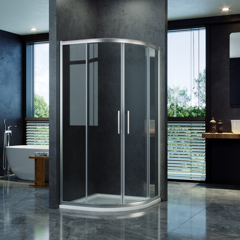 Whitted Quadrant Shower Enclosure with Tray, 1900mm H x 900mm W x 900mm D