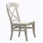 Ensemble de 2 chaises d'appoint à dossier croisé Harola, finition blanc fumé