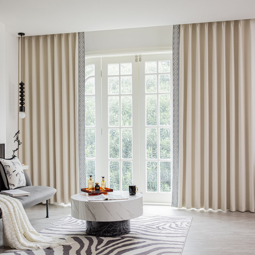 Annabelle Cotton Blend Blackout Curtain Panel Pair Visionary Home Curtain 