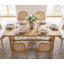 Table de salle à manger moderne en placage de bois massif de 67 po WAMPAT, table de cuisine pour 4 à 6 personnes avec un arc noir, table de salle à manger en bois robuste pour la salle à manger, la cuisine-720124272