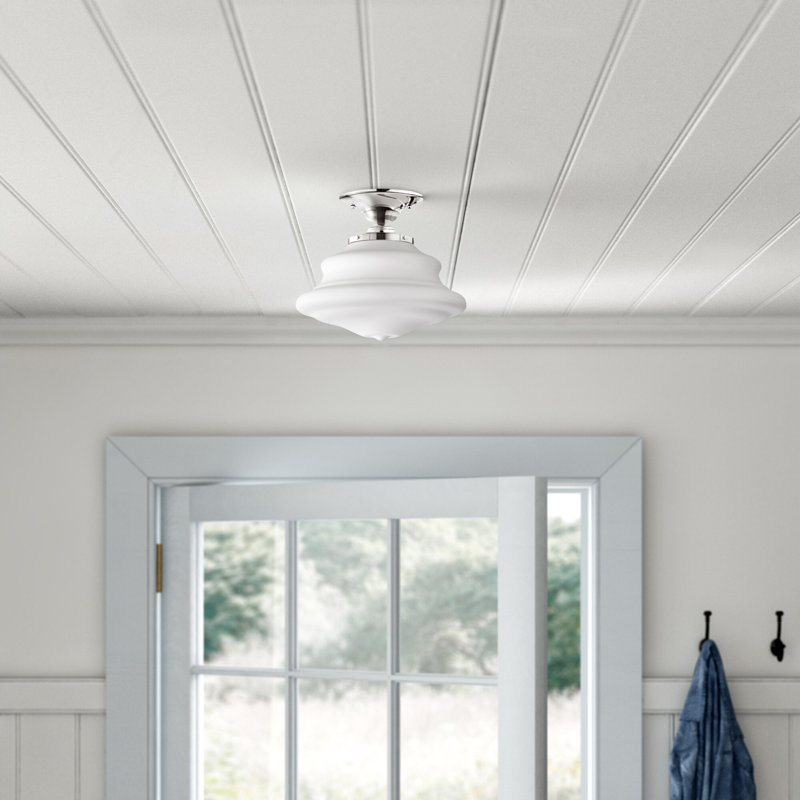 Petersburg 1 - Light Semi Flush Mount, Old Bronze, 12.5" H x 16" W x 16" D
