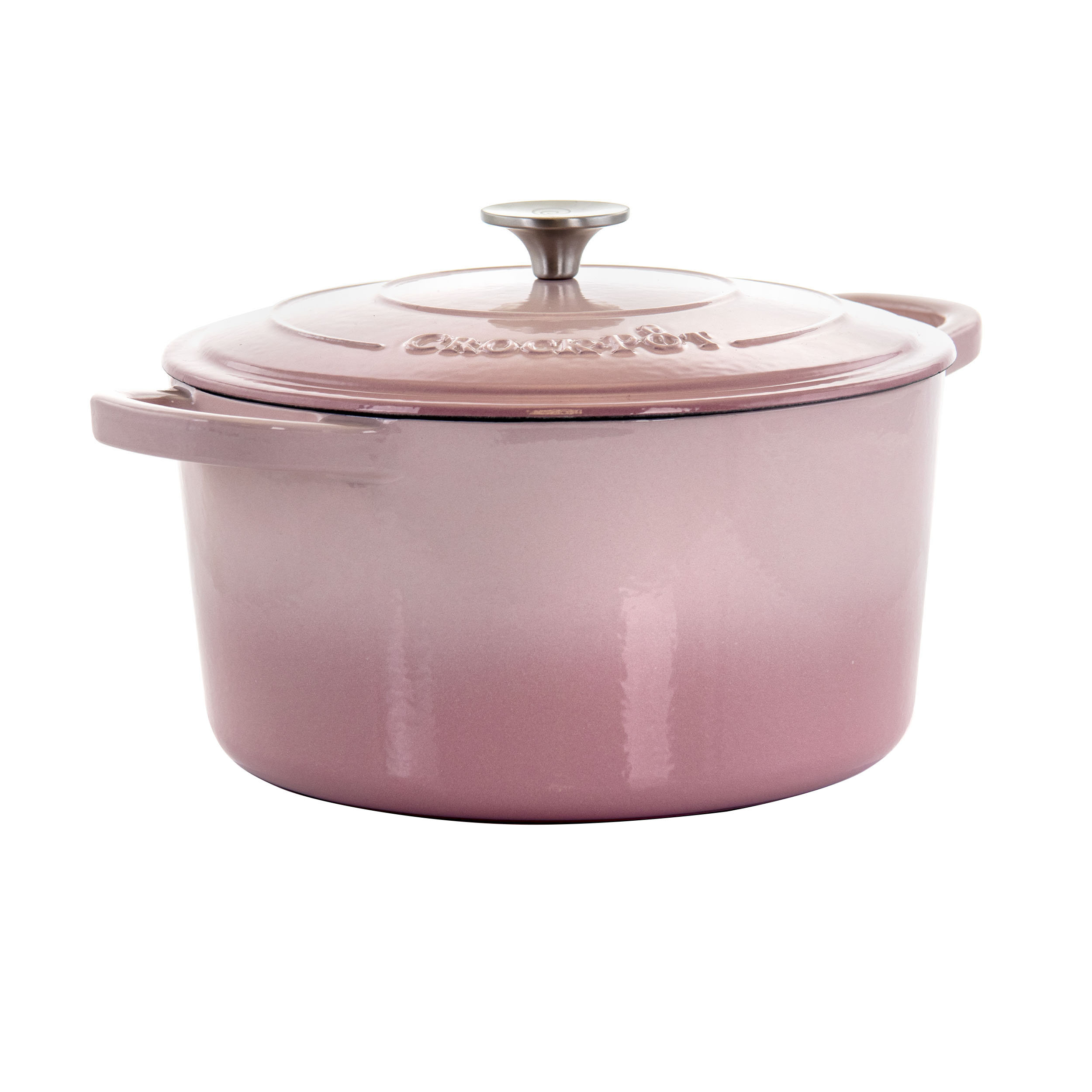 Crock-Pot Artisan 2 Piece 7 Quarts Enamled Cast Iron Dutch Oven In Blush Pink | Wayfair
