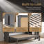 Lit escamotable multifonctionnel Hamilton avec bureau et armoires en rotin, lit mural peu encombrant pour bureau à domicile-133072295