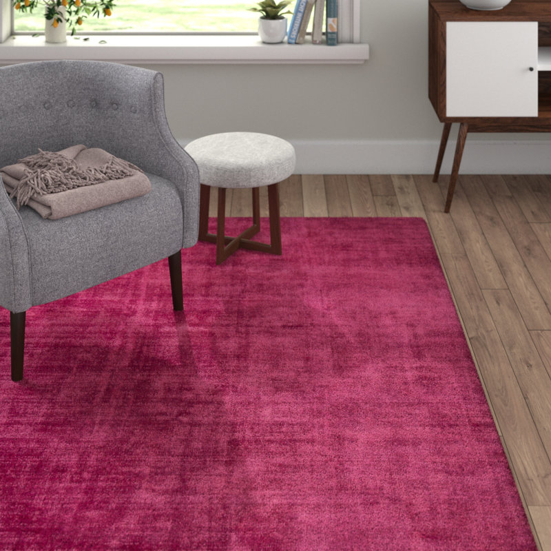 Shine Handwoven Berry Red Rug, Rectangular 140 x 200cm