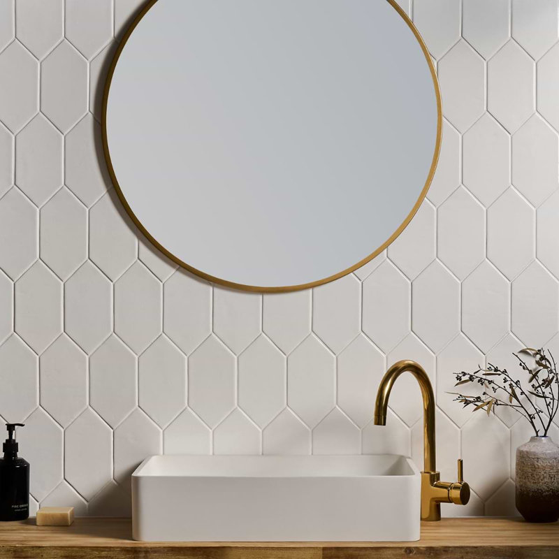 Atlas 3,93 po X 7,87 po Carreau de plancher et de mur en porcelaine brillante Picket (3,53 pieds carrés / caisse)