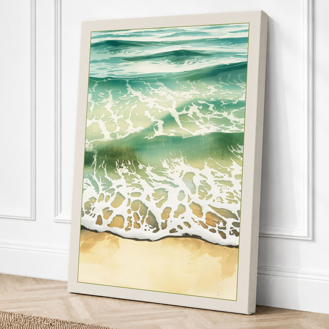 Waves at Tide Coastal - Wrapped Canvas