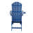 Outdoor Patio Lounge Chair, Dark Blue Color, Made Of Sturdy HIPS Material, Equipped With 304 Stainless Steel Accessories-1578336478
