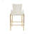 28.75 Inch Counter Height Bar Stools Set Of 2, Velvet Upholstered With Golden Legs And Footrests For Comfort And Style, Bar Stool-1476808629