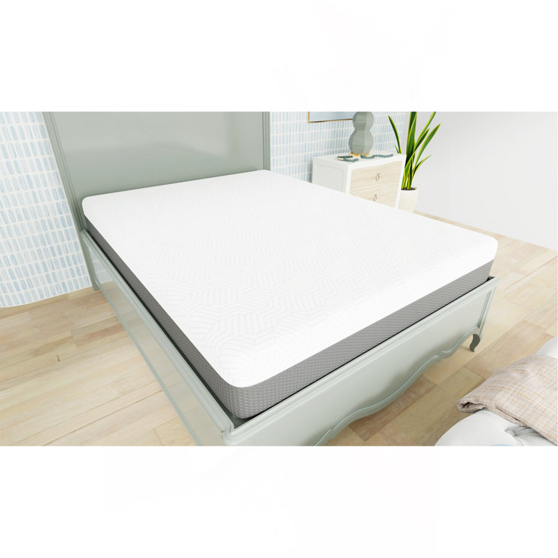 Matelas mi-ferme 10 po avec housse de refroidissement, Lit double