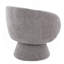Chaise d'appoint pivotante en tissu gris-746449048