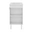 Meuble-lavabo de 20 pouces avec lavabo en céramique, ensemble de meuble-lavabo simple autoportant avec porte à fermeture douce, poignées chic en demi-lune-845629279