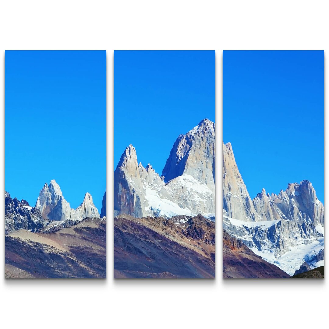 3-tlg. Leinwandbilder-Set Rocky Mountains in Argentinien