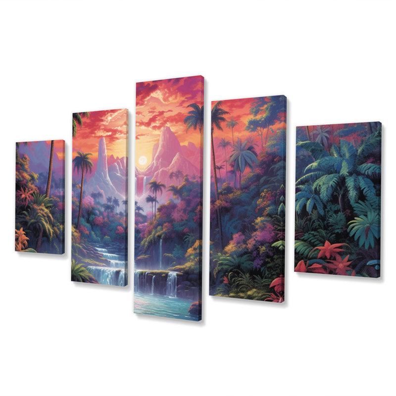 Clodean - Landscapes Wall Decor - 5 Panels