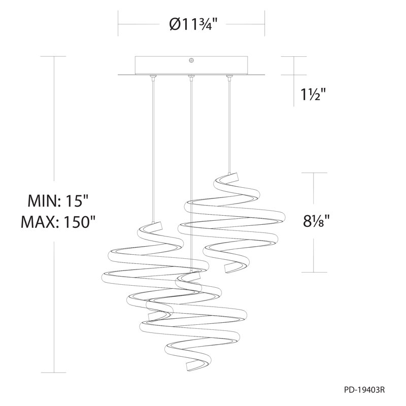 Whirl Round Multi-Light 4-CCT Pendant
