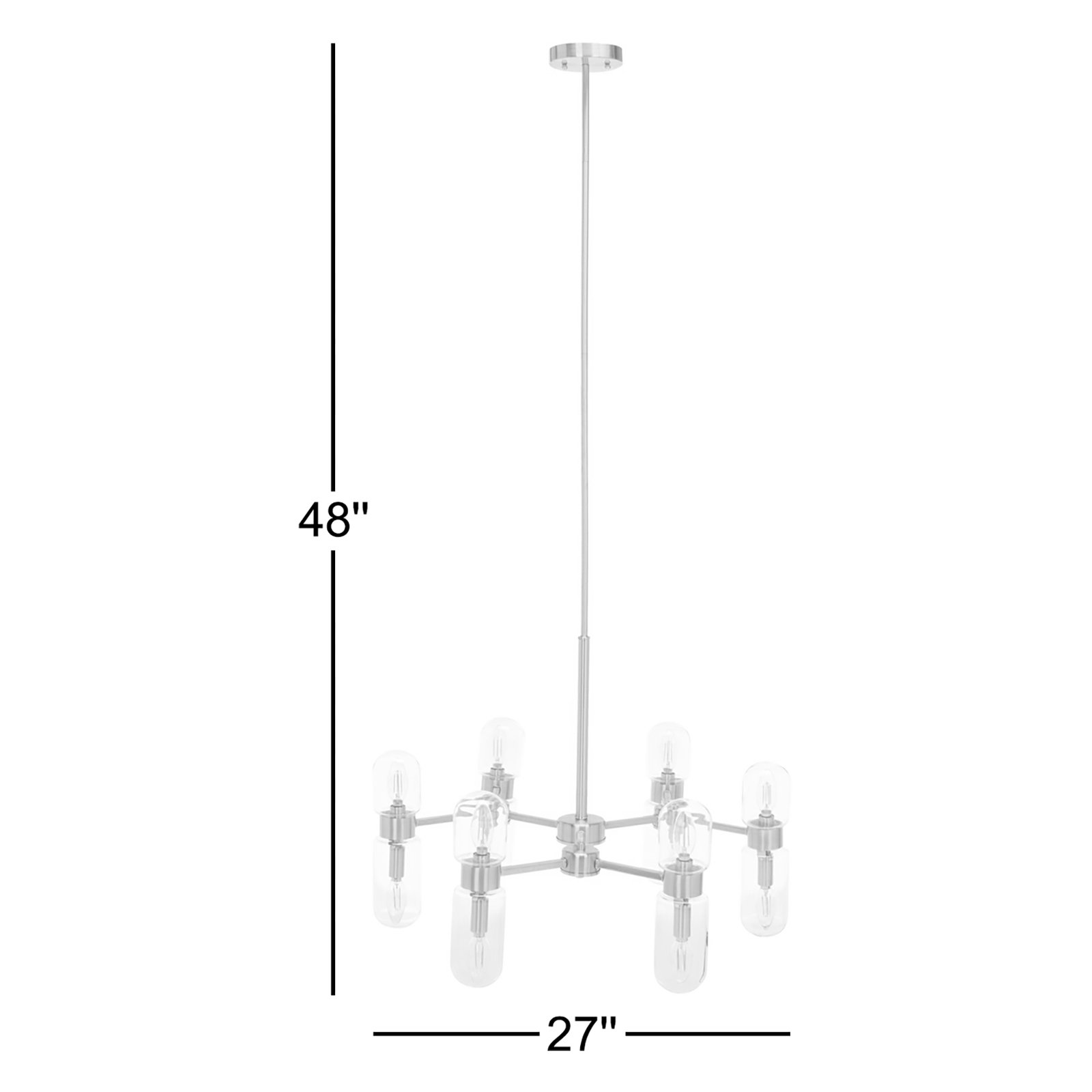 Alinde 12 - Light Dimmable Sputnik Chandelier