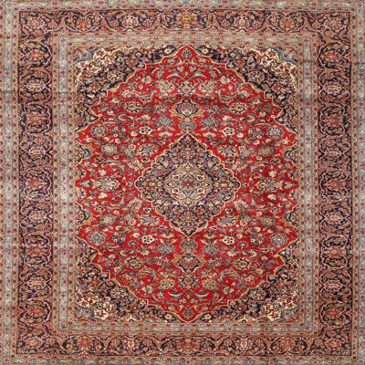 Tapis oriental en laine rouge