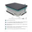 Matelas hybride en mousse viscoélastique gélifiée infusée de gel 8 pouces - Confort ferme, gris foncé, matelas dans une boîte avec ressorts ensachés-130095423-130095421