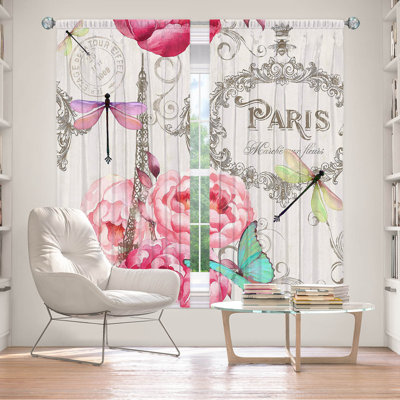 Paire de rideaux obscurcissant en polyester Sekar
