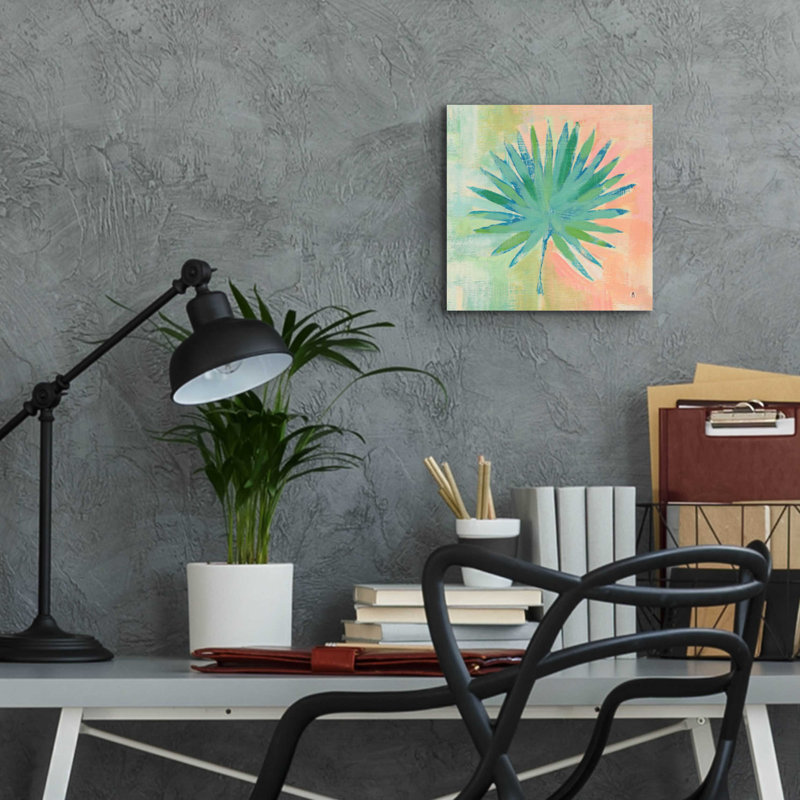 Bay Isle Home ™ «BeacArt Cove Leaves II» par Studio Mousseau, art mural en verre acrylique, H 12 po x l 12 po x P 0,13 po