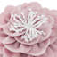 Coussin décoratif décoratif fait main à motif de pivoines 3D 14 pouces-99143518