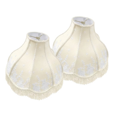 Victorian Scalloped Fringe Lamp Shades, 2-Pack