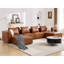 Canapé modulaire rembourré en cuir 6 pièces 152,76 po-305808822