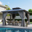 12 pi. L 12 pi. D Pavillon de jardin en aluminium