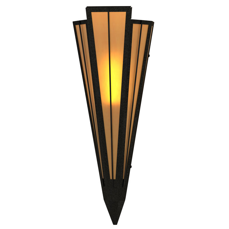 Brum 1 - Light Flush Mounted Sconce, Textured Black