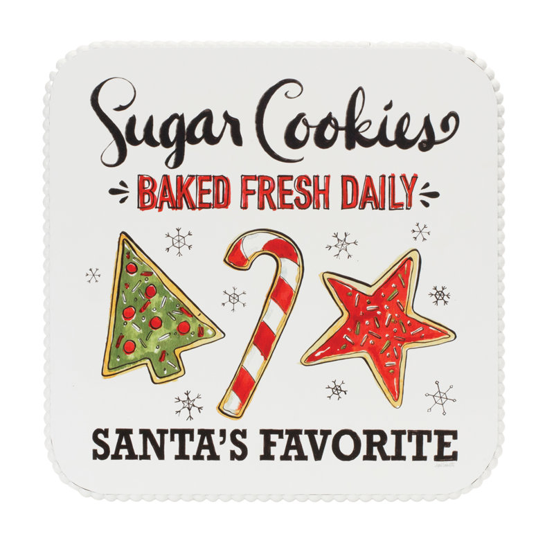 Piédestal de plaque à biscuits du père Noël 14,25 po