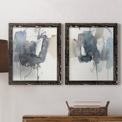 " Indigo Splatter I " 2 - Pieces