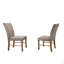 Chaise de salle à manger rembourrée avec garniture cloutée