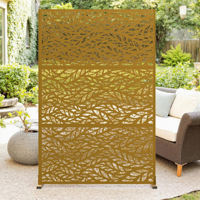 47" L X 72" H Metal Outdoor Privacy Screens & Panels For Patio Balcony
