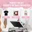 Machine à presser la chaleur 15 x 15 po avec transfert de chaleur et t-shirts rose
