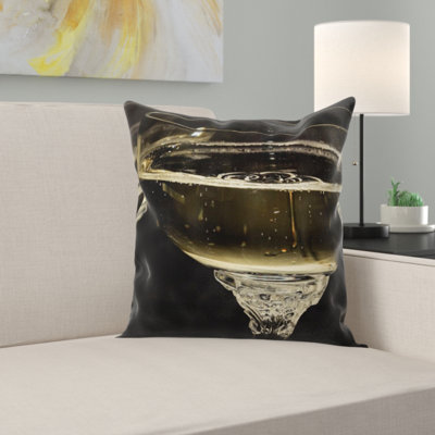 Champagne Glasses Throw Pillow