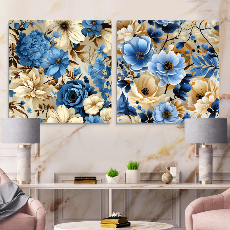 Elmsford - Ensemble de 2 art mural en verre acrylique, H 16 po x l 33 po