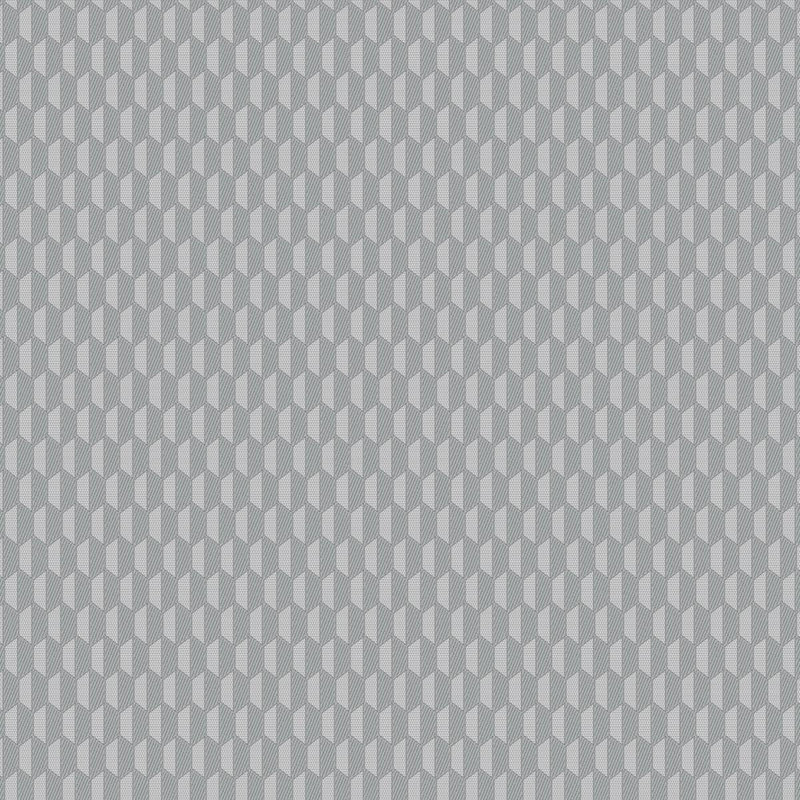 Papier peint texturé hexagonal élégant Honeycomb Grid, Gris