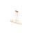 Orleans 5-Light Linear Chandelier in Distressed Gold