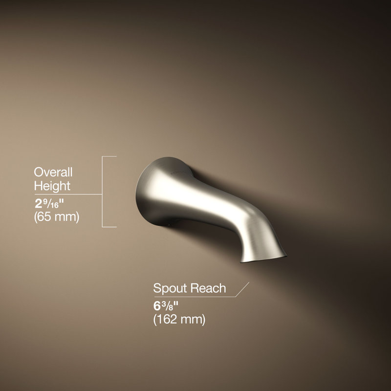 Buckley Wall-Mount Bath Spout, Brushed Nickel