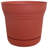 Saturn Traditional Plastic Indoor/Outdoor Round Planter with Saucer-353335652-310154100