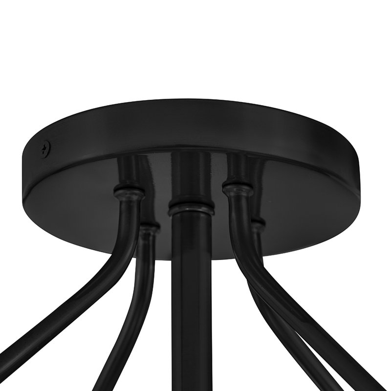 Gus Medium Semi-Flush Mount, Black