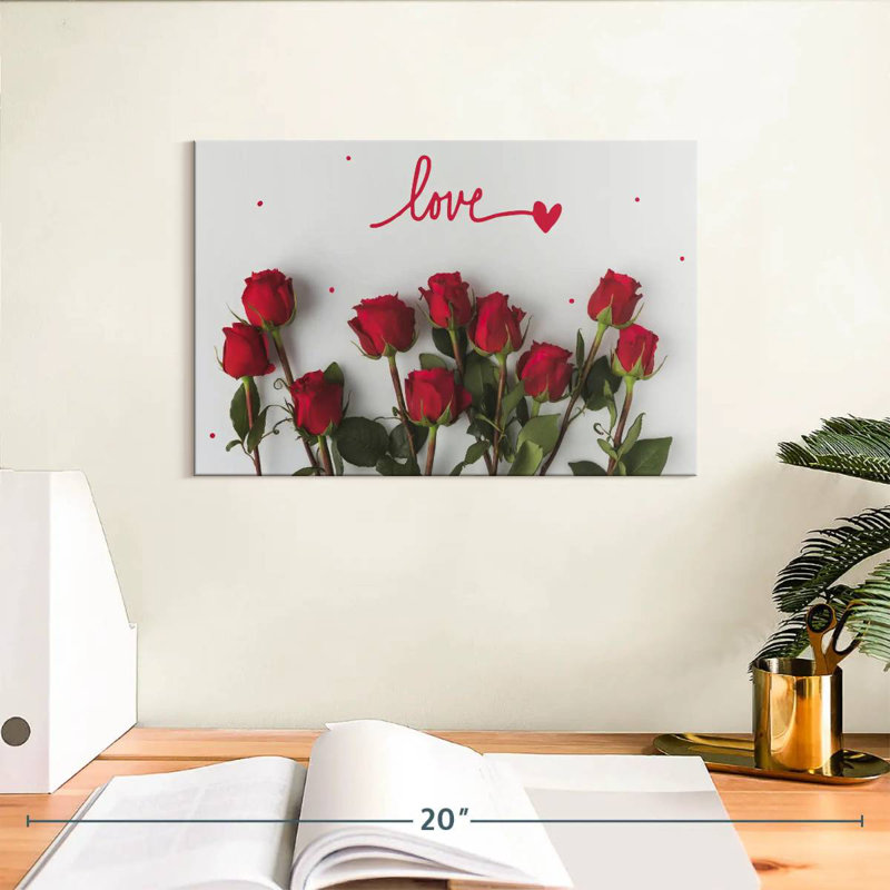 Harnek Love Red Roses, H 8 po x l 12 po